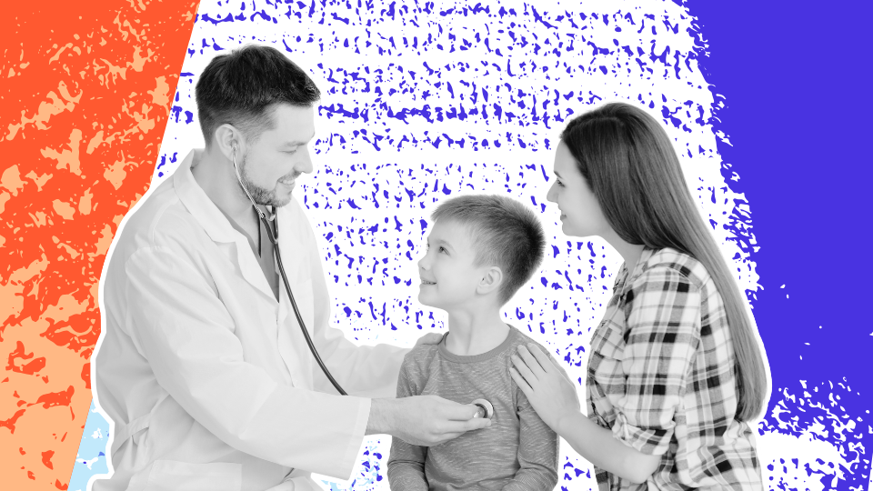 doctor discussing weight with child