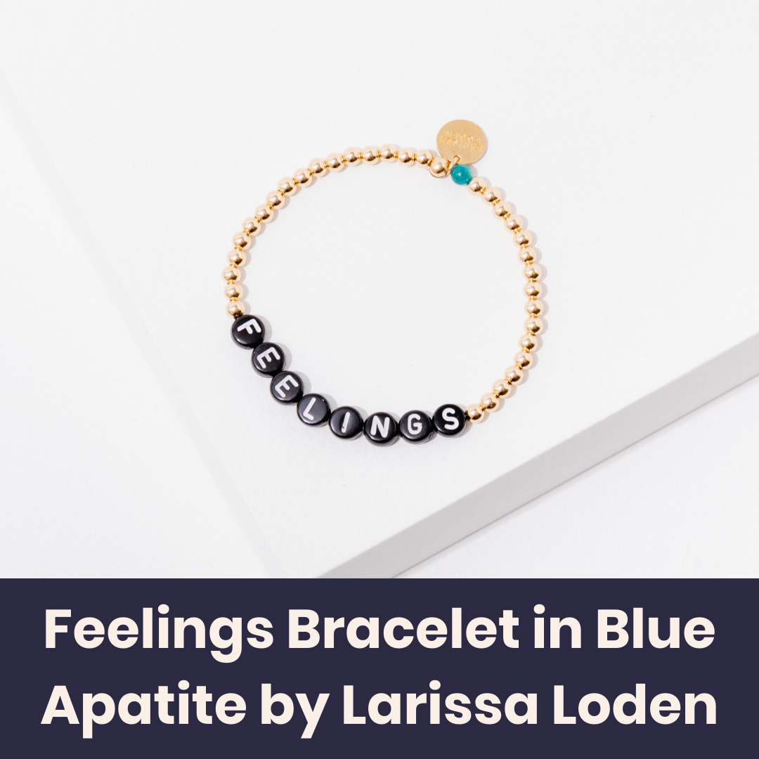 Headshot of Feelings Bracelet in Blue Apatite by Larissa Loden