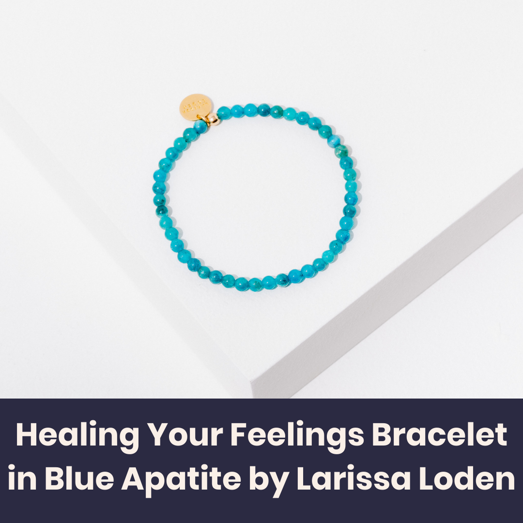 Headshot of Healing Your Feelings Bracelet in Blue Apatite by Larissa Loden