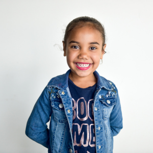 Child smiling at the camera