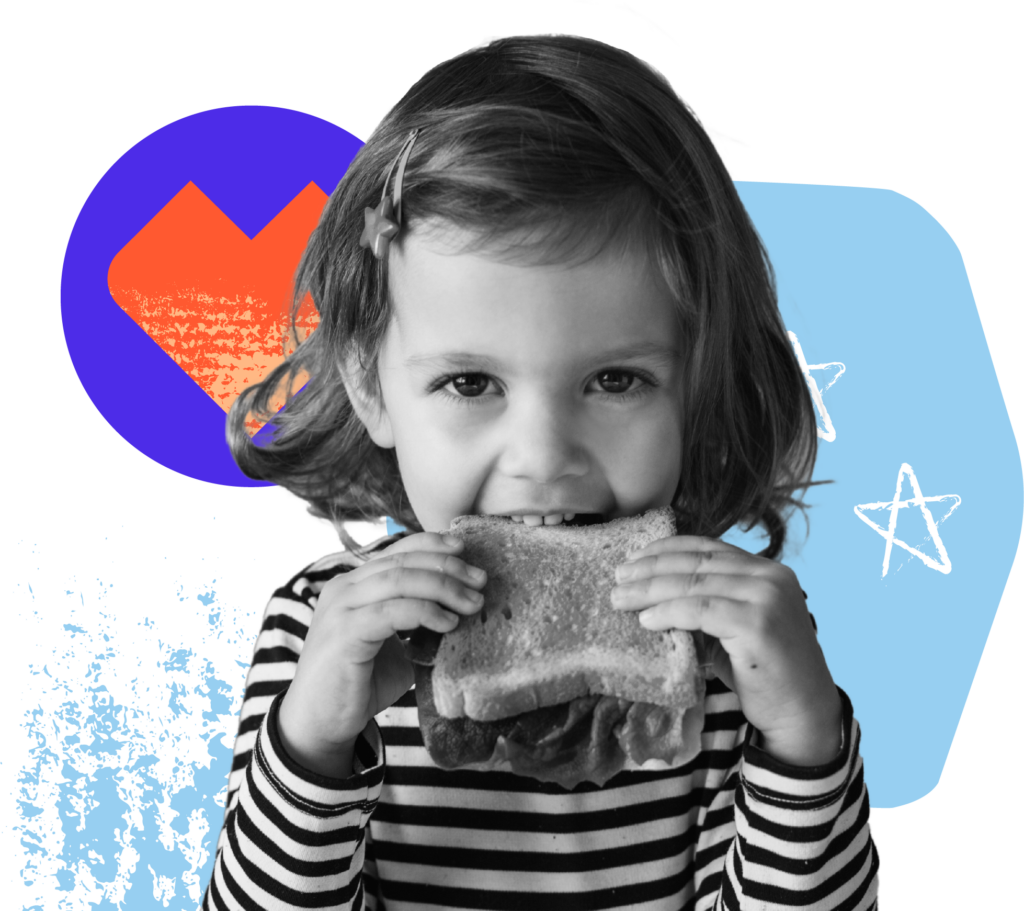 Girl eating a sandwich