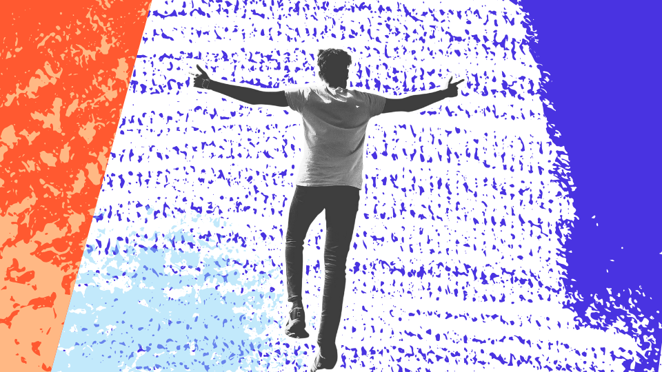 Person celebrating eating disorder recovery