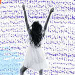 Joyful woman celebrating her recovery