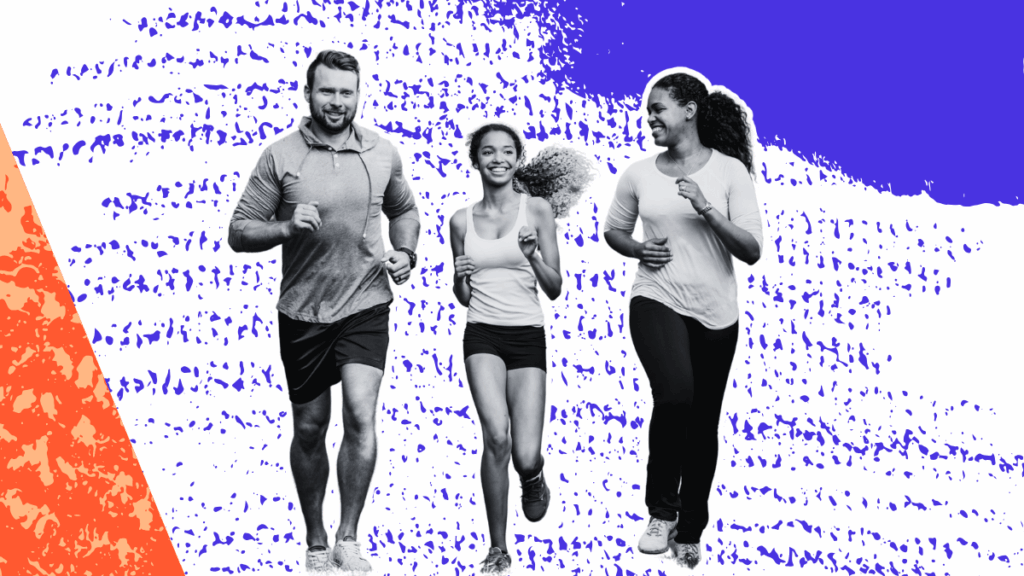 Family running together