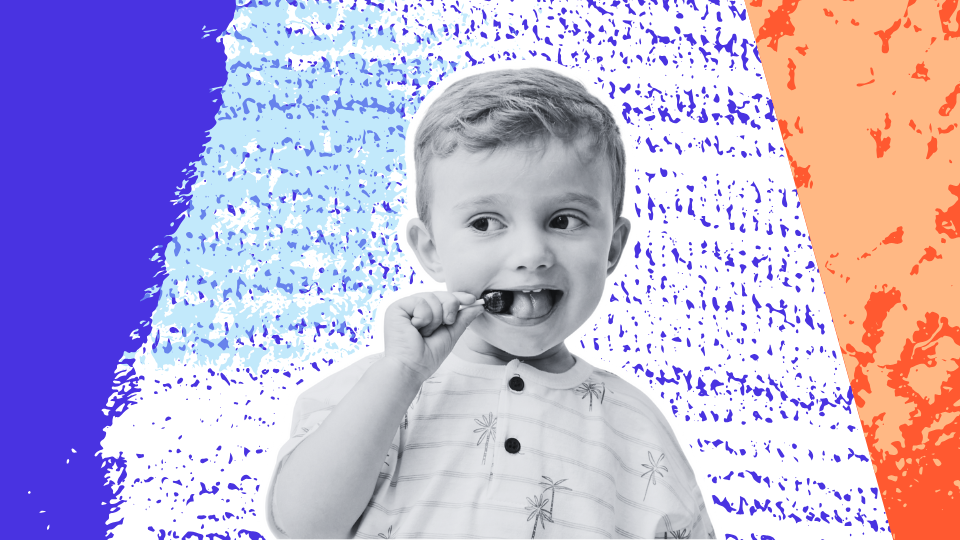 Child eating candy
