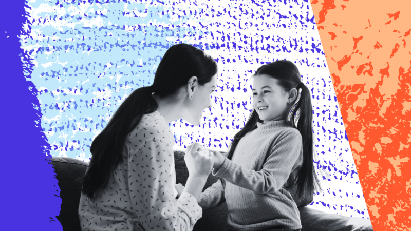 Parent talking to child about ozempic